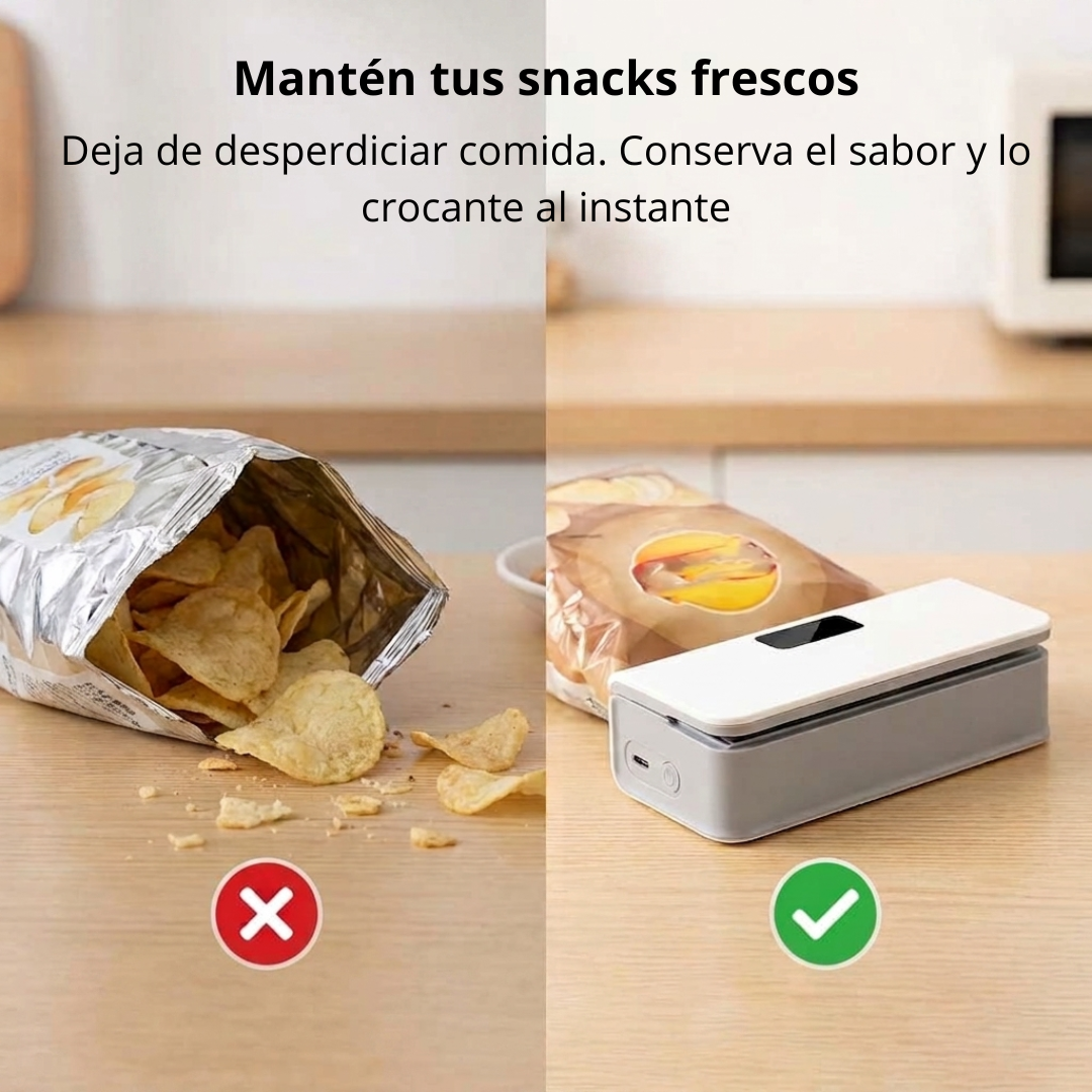 Mini Selladora de Bolsas Recargable y Magnético