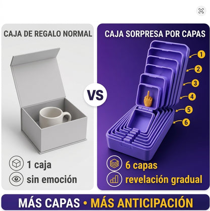 Caja sorpresa de 6 capas